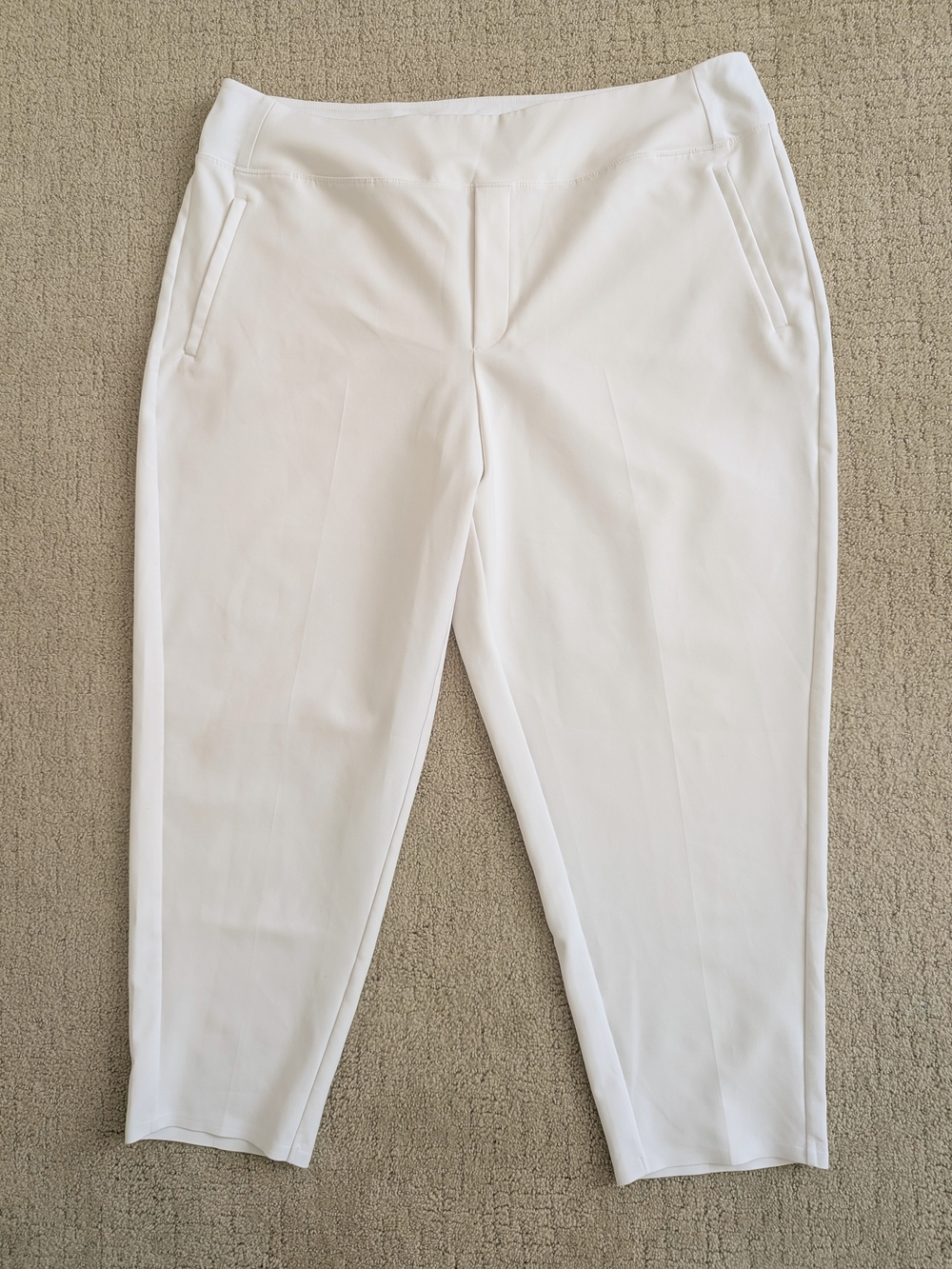 Athleta Endless High Rise Pant 20 White Stretch Comfy Travel Work Athleisure